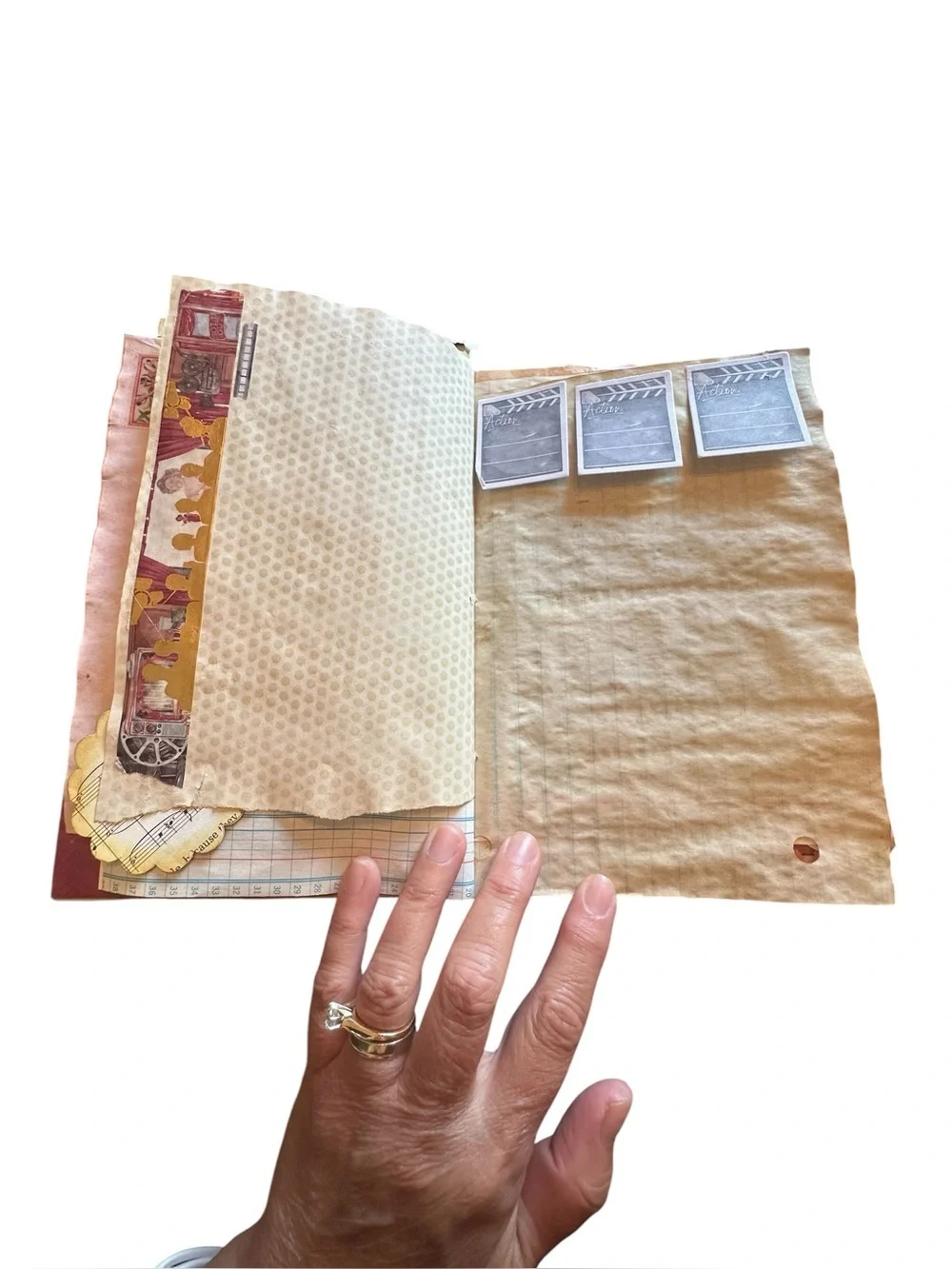 Handmade Junk Journal Theatre Theme One of a Kind